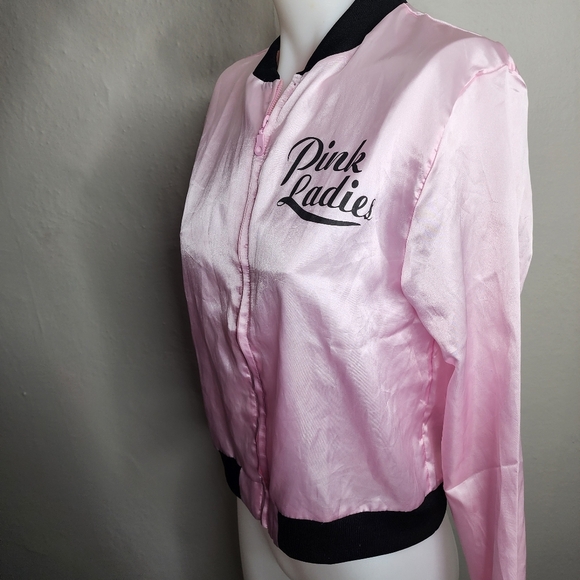 Pink Ladies Jacket Grease Medium Large - Picture 2 of 7